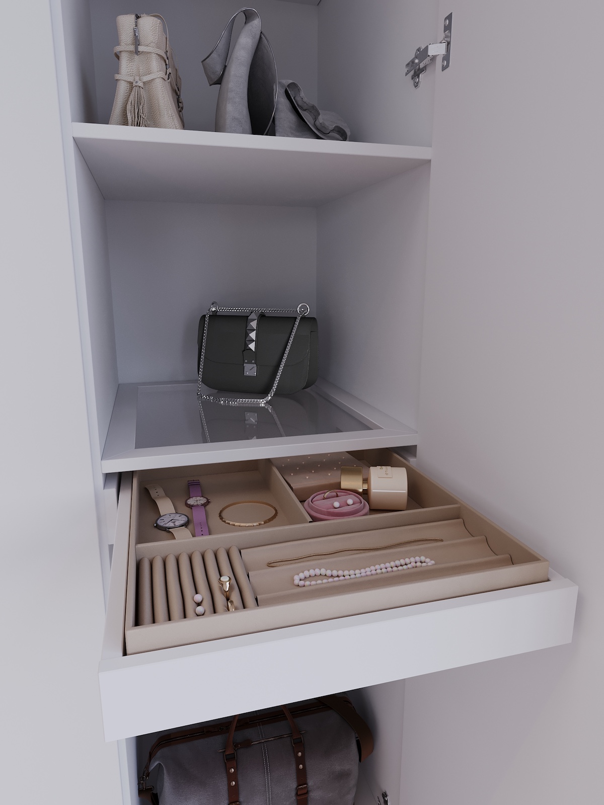 Шкаф распашной Даллас ,трехдверный ,Серый  